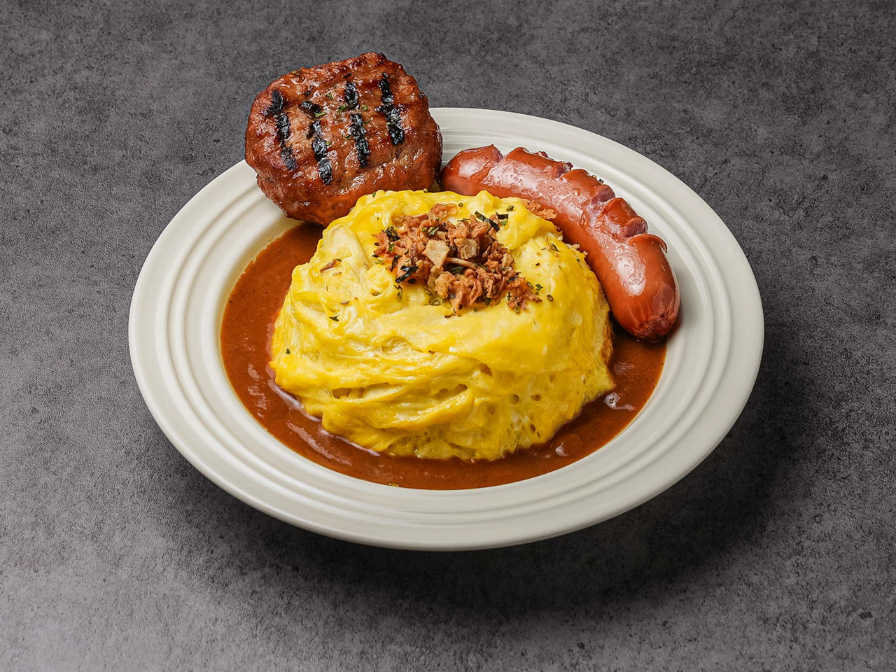 트위스트에그 함박+소세지 일식카레 오믈렛
